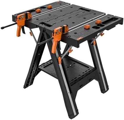 WORX Portable Folding Workbench, 2-in-1 Pegasus Table & Sawhorse, WX051