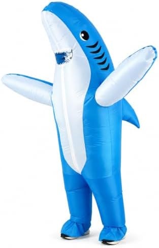CsplYadee' Shark Inflatable Costume Inflatable Shark Costume for Adult Funny Halloween Costumes