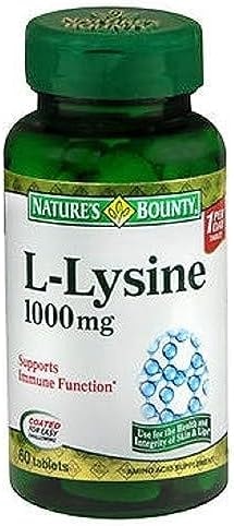 Nature's Bounty L-Lysine 1000 mg Tablets 60 Count(Pack of 4)