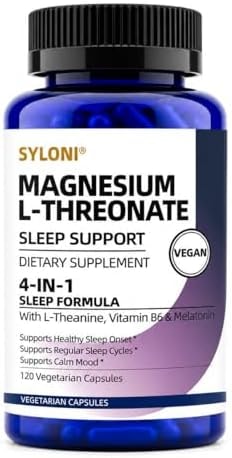 Syloni Magnesium L-Threonate Sleep Support Capsules, 120 Count, 60 Servings
