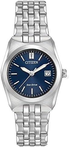 Citizen Women's Eco-Drive Corso Classic Watch in Stainless Steel, Blue Dial (Model: EW2290-54L)