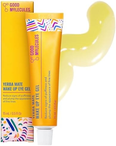 Good Molecules Yerba Mate Wake Up Eye Gel, Caffeine Under Eye Cream, 15 ml