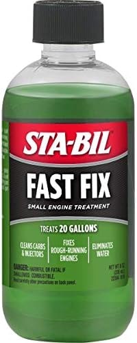 STA-BIL Fast Fix - Small Engine Treatment, Cleans Carburetors and Injectors, Fixes Rough Running Engines, Eliminates Water, Treats Up to 20 Gallons, 8oz (22304) , Green