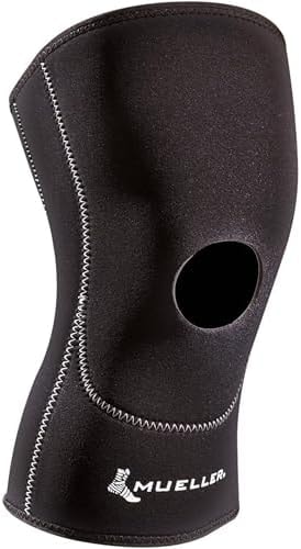 MUELLER Sports Medicine Open Patella Knee Sleeve, Knee Pain Relief Support for Men and Women, Ideal for Arthritis, Sprains, Black, X-Large