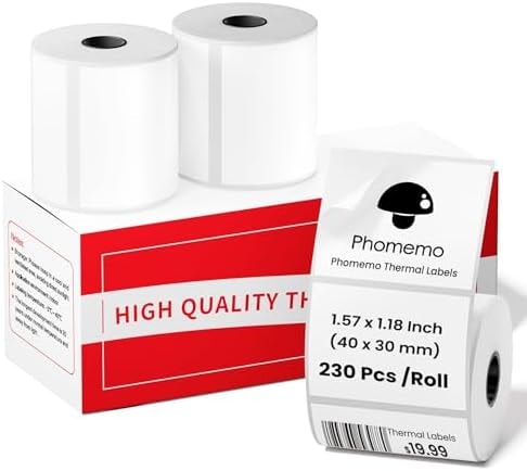Phomemo M110 Labels 1.57"x1.18" 690 Pcs Sticker Labels