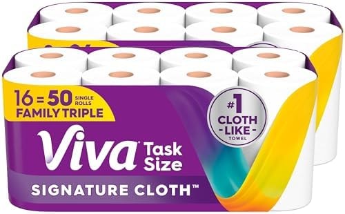 Viva Signature Cloth Paper Towels, 16 Family Triple, 141 Sheets per Roll