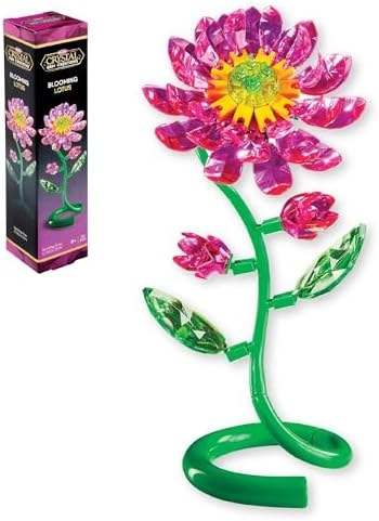 Crystal Gem Creations Blooming Lotus Flower Kit by RoseArt, 75+ Pieces, Great for Adults, Tweens and Children Ages 8+