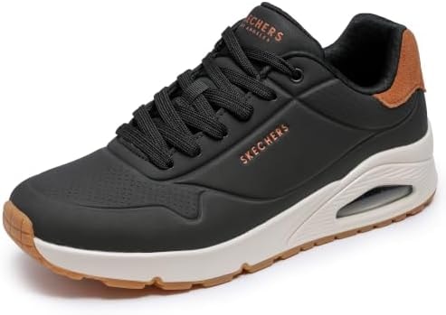 Skechers Men's Uno-Suited on Air Sneaker, Black, 7