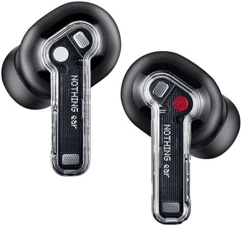 Nothing Ear Wireless Earbuds Bluetooth, 45dB Hybrid Smart ANC Earbuds, 11mm Deep Bass Boost, Hi-Res Audio with LDAC & LHDC 5.0, 6 Mics Call, 40.5H Playtime with Fast Charging Case, ChatGPT Supported