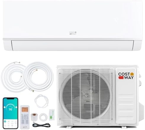 COSTWAY 12000 BTU Mini Split Air Conditioner & Heater, 20 SEER2 115V