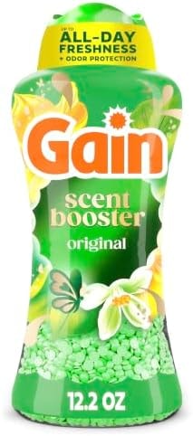 Gain In-Wash Laundry Scent Booster Beads Long-Lasting Fresh Scent Beads All Day Freshness and Odor Protection, Original Scent, 12.2 oz (Packaging May Vary)