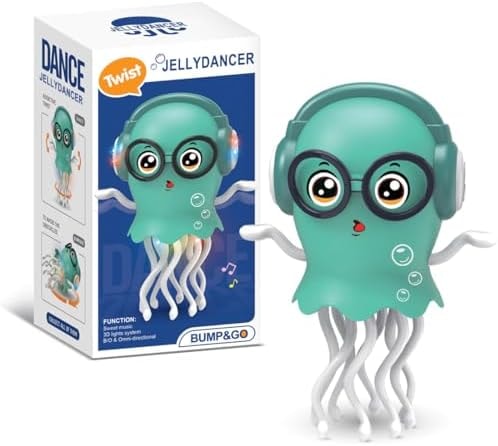 Zonopy Dancing Jellydancer Baby Toy, Crawling Infant Tummy Time Toy,Dancing Loud Music Crawling Walking Toys for 3 4 5 6 7 8 Year Old Kids Boy Girl Birthday Gifts, Interactive Relax Fidget Gifts