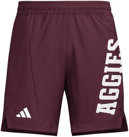 adidas Men's D4T WovenTexas A&M University Shorts, Team Maroon/Texas A&M, XX-Large/5" Inseam