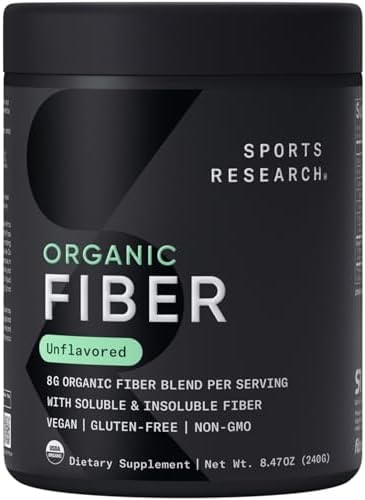 Sports Research® Organic Fiber Powder, 30 Servings