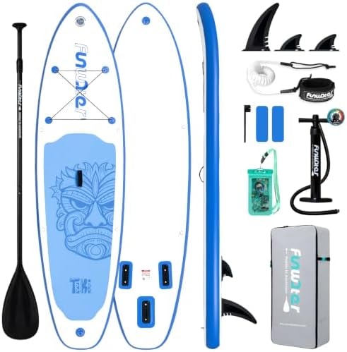 FunWater Inflatable Stand Up Paddle Board with Beginners SUP Accessories