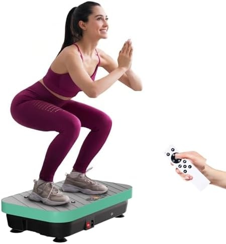 Vibration Plate Exercise Machine: TISSCARE Vibrating Plates for Weight Loss and Lymphatic Drainage, 400lbs Shake Plate Full Body Workout Platform for Home Fitness Fat Burner Gifts(Green)