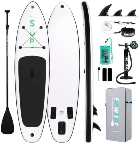 FunWater Inflatable Stand Up Paddle Board with Beginners SUP Accessories