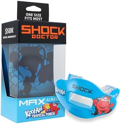 Shock Doctor Kool Aid Lip Guard Mouth Guard - Max Air Flow, Full Mouth Protection Compatible with Braces, Lip Guard, Instant Fit Mouthguard for Football, Hockey, Lacrosse