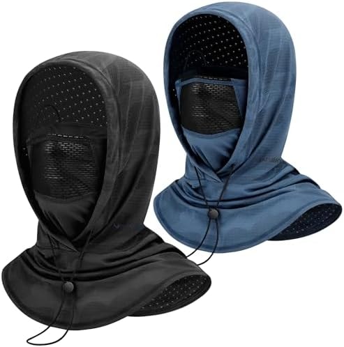YANIKY Summer Cooling Balaclava with Breathable Holes, Sun UV Protection Face Mask for Running, Cycling, Fishing, Men & Women