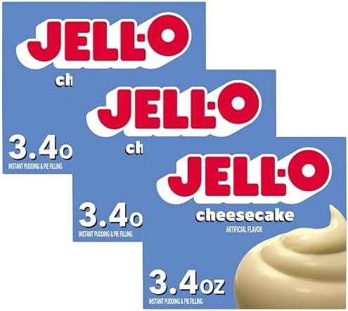 Jell-O Cheesecake Instant Pudding & Pie Filling Mix, 3.4 oz Box (Pack of 3)