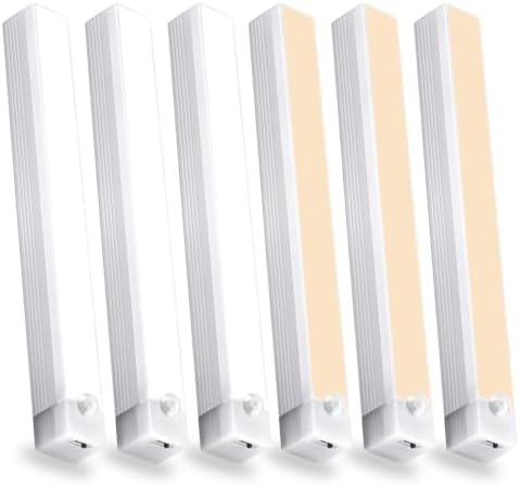 6 Pack Motion Sensor Under Cabinet Light 8 Inch Magnetic LED Closet Lights