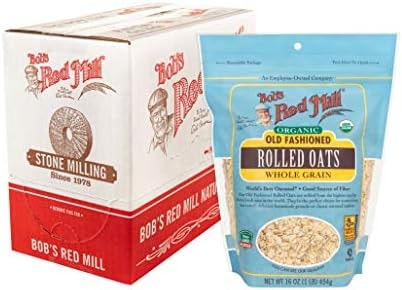 Bob's Red Mill Organic Old Fashioned Rolled Oats, 16oz (4 Pack)