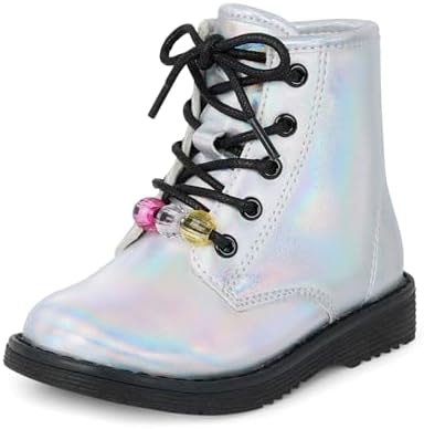 The Children's Place,Baby Girls and Toddler Lace Up Combat Boots,Toddler,7