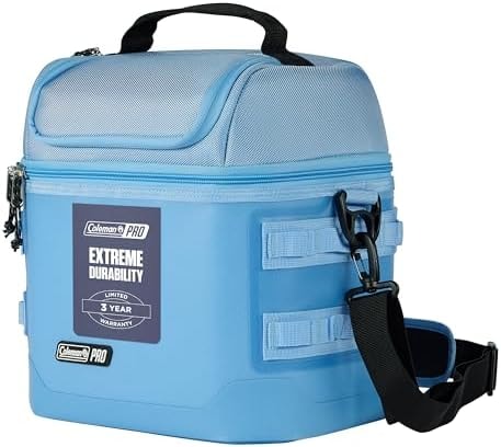 Coleman Pro 16-Can Premium Soft Cooler Lunchbox, Fully Insulated Lid & Body Stays Cold up to 30 Hours, Great for Camping, Tailgating, Parties, Sports, Concerts, Lunches & More
