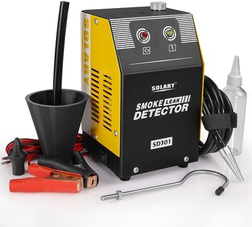 Solary Automotive Smoke Machine Leak Detector - 12V DC EVAP Vacuum Diagnostic Tester for Pipe System