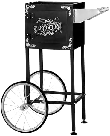 Great Northern Popcorn Matinee 8oz Popcorn Cart Only, Black