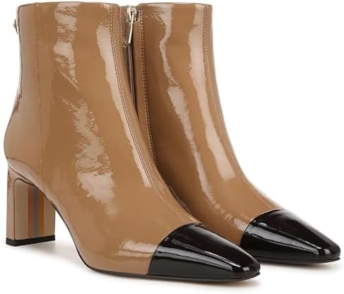 Sam Edelman Women's Saige Ankle Boot, Camel Sand/Rich Chocolate, 5.5