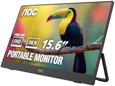 AOC 16" Portable Monitor FHD 60Hz USB-C IPS Ultra Slim Kickstand 16T30