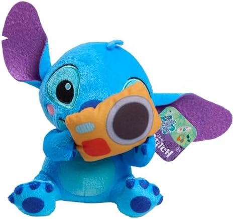 Disney Stitch that’s So Stitch Small 7-inch Plush with Camera Stuffed Animal, Soft Material, Kids Toys for Ages 2 Up by Just Play