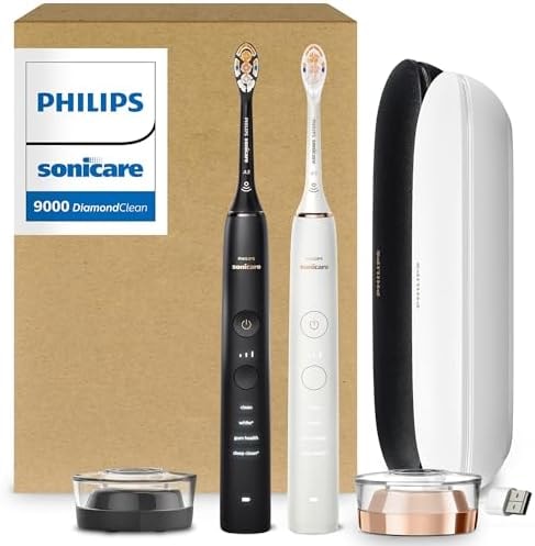Philips Sonicare DiamondClean 9000 Electric Toothbrush Bundle, HX9912/71