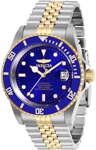 Invicta Men's Pro Diver Automatic Watch with Stainless Steel Strap, Gold, 22 (Model: 29182)
