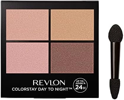 Revlon ColorStay Day to Night Eyeshadow Quad, Longwear Shadow Palette with Transitional Shades and Buttery Soft Feel, Crease & Smudge Proof, 505 Decadent, 0.16 Oz