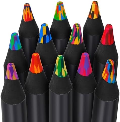 Stocking Stuffers for Kids 12 Colored Rainbow Pencils for Teen Girl Boys