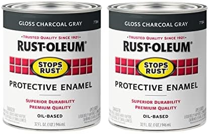 Rust-Oleum Stops Rust Brush On Protective Enamel Paint, Gloss Charcoal Gray