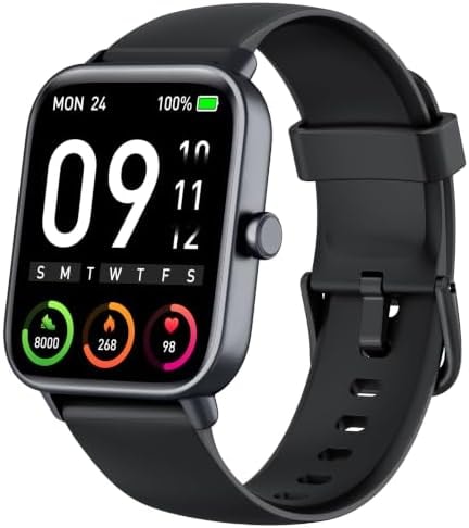 Smart Watch for Women Men, 1.85" Fitness Tracker for Android/iPhone, 2-Band