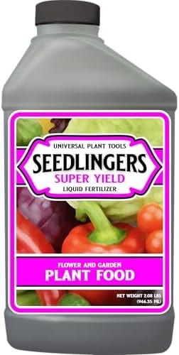 Seedlingers Super Yield Flower & Garden All Purpose Plant Food 32 oz Quart Concentrate