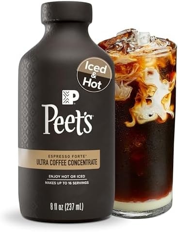 Peet's Coffee Liquid Concentrate Coffee, Dark Roast, Ultra Coffee, 8 Ounces