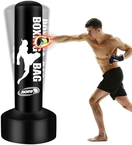 69'' Freestanding Punching Bag for Adults, Inflatable Boxing Bag with Stand