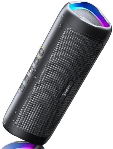Bluetooth Speaker, 20W HD Sound, Portable Wireless, IPX5 Waterproof, Up to 24H Playtime, TWS Pairing, for Home/Party/Outdoor/Camping/Beach Essentials, Electronic Gadgets, Birthday Gift (Black)