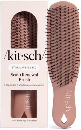 Kitsch Scalp Renewal Brush - Exfoliating & Scalp Massager for Hair Growth, Gentle Head Massage Brush to Remove Buildup, Boost Circulation & Relaxing Head Scrubber for Washing Hair - Terracotta