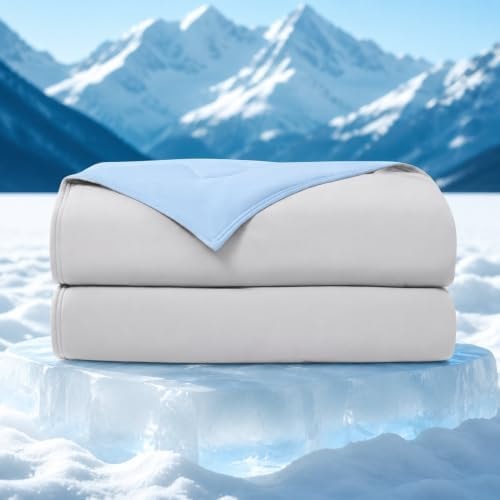 WDCOZY Cooling Comforter Queen Size, QMAX>0.4 Soft Blanket for Hot Sleepers