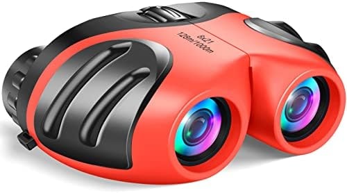 LET'S GO! Gifts for Girls 3+ Years Old, Compact Watreproof Binocular for Kids Girl Easter Toys Age 3-6 Brithday Best Xmas Toys for Girls Kids Stocking Stuffers for Grandkids Red
