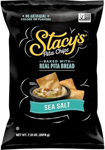 Stacy’s Pita Chips, Sea Salt, No Artificial Colors or Flavors, 7.33 Oz