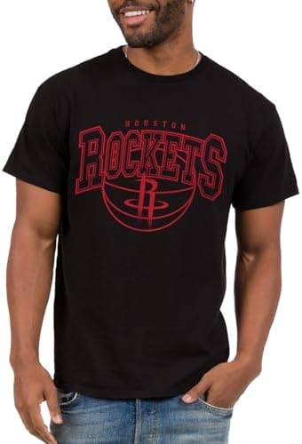 Junk Food NBA - Houston Rockets Monochromatic Arch Adult SS T-Shirt Black