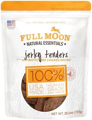 Full Moon Chicken Jerky Tenders Healthy All Natural Dog Treats Human Grade Made in USA 26 oz