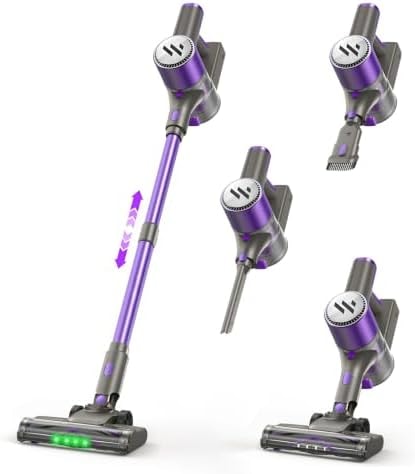 Cordless Vacuum Cleaners for Home,Self-Standing Stick Vacuum for Pet Hair